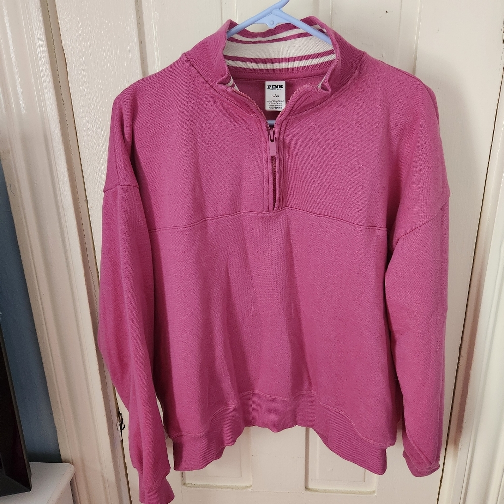 Victoria's Secret - PINK - Pullover Sweatshirt - Collar Half Zip